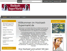 Tablet Screenshot of hochzeit-supermarkt.de